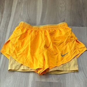 Nike Women's Bright Yellow Athletic Shorts